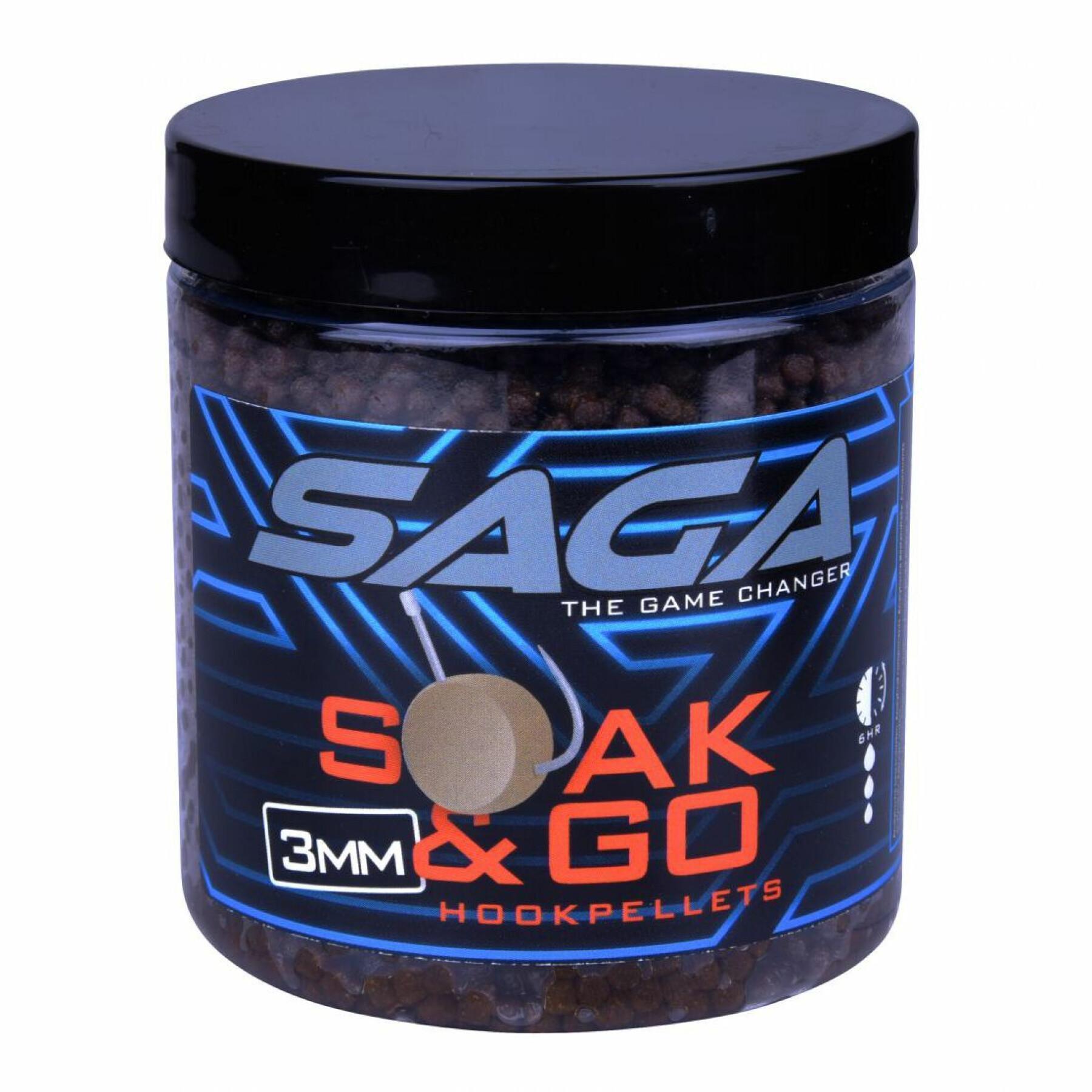 Secado de pellets Saga soak & go 250ml