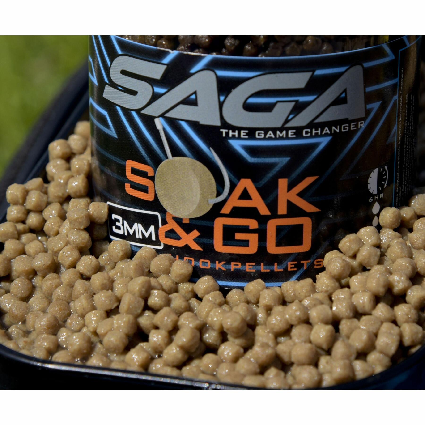 Secado de pellets Saga soak & go 250ml