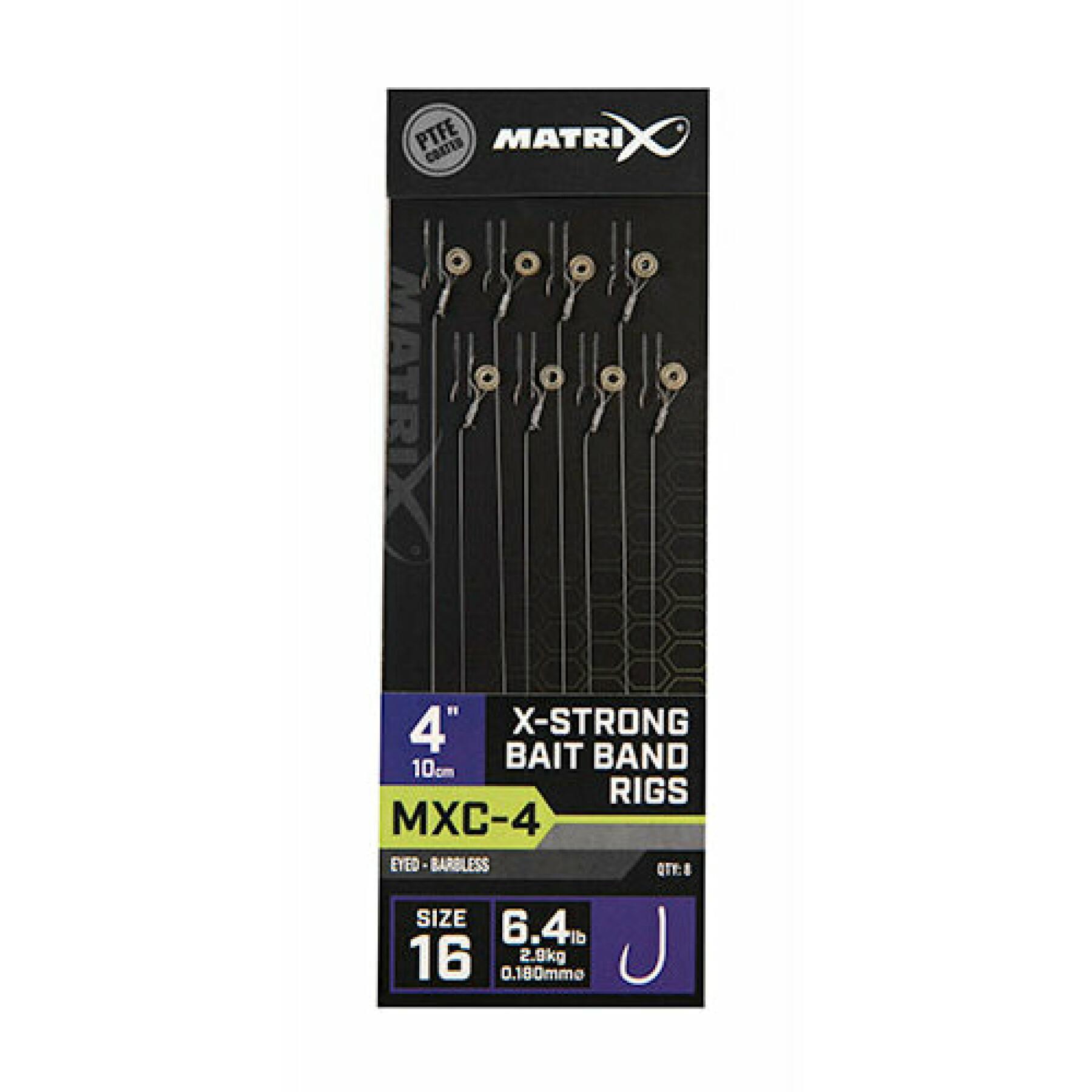 Líder sin barra Matrix MXC-4 X-strong Bait Band 10cm x8