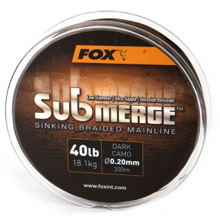 Cable trenzado Fox Submerge Dark Camo 25lb/0.16mm 300m