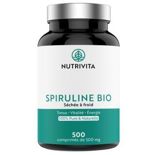 Suplemento alimenticio de espirulina orgánica - 500 comprimidos Nutrivita
