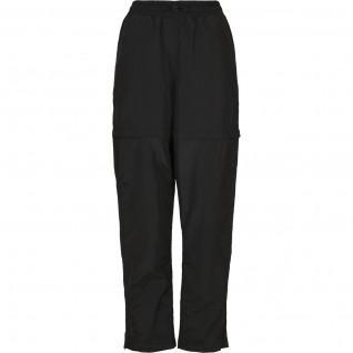 Pantalones de mujer Urban Classics shiny crinkle nylon zip-grandes tailles